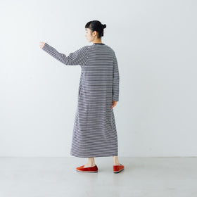 YAECA ムラ糸Tシャツ ロングスリーブワンピース