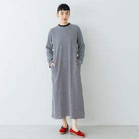 YAECA ムラ糸Tシャツ ロングスリーブワンピース