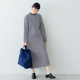 YAECA ムラ糸Tシャツ ロングスリーブワンピース