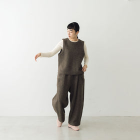 āta 圧縮ウールベスト ブラウン