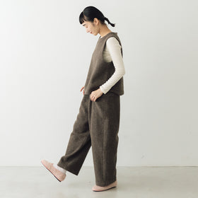 āta 圧縮ウールパンツ ブラウン