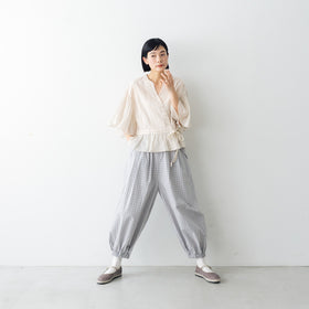 MAGALI コットンレース カシュクールブラウス