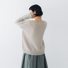 evam eva モヘアリリープルオーバー
