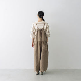 【SALE】 Gauze# スカラップレース トラバイユ サロペット