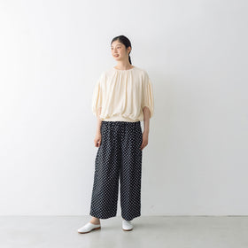 【SALE】 Gauze# オーバルブラウス