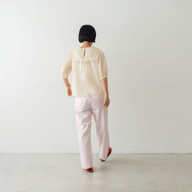 【SALE】 Gauze# ギャザースリーブブラウス