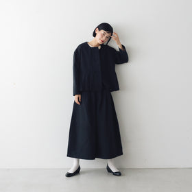 MAGALI ハイカウントコットンリネン ダブルボタンジャケット