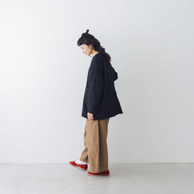 MAGALI ウールリネンヘリンボン ミディアムジャケット
