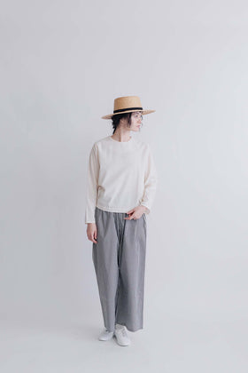 F/style 亀田縞のブラウス