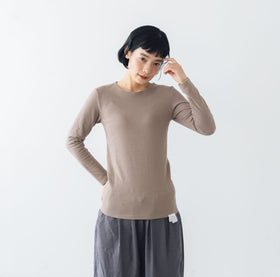 くらすこと 体調整うあったか長袖インナー organic cotton