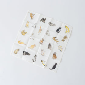 fog linen work isabelle boinot ハンカチ 猫たち/犬たち/鳥たち