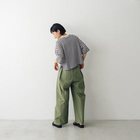 MAGALI コットンリネン ファナージュ ロングパンツ