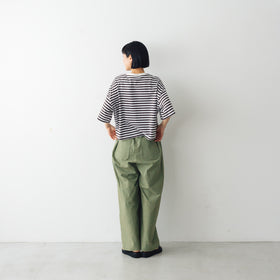 MAGALI コットンリネン ファナージュ ロングパンツ