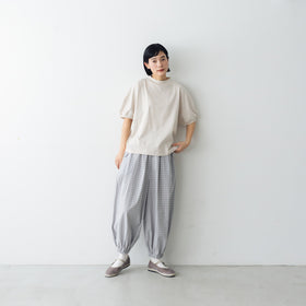 MAGALI ウォッシュドコットン バルーンギャザーパンツ