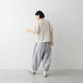 MAGALI コットン天竺 ギャザースリーブカットソー