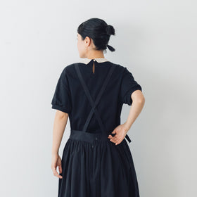 MAGALI ループバックコットン オーガンジー襟カットソー