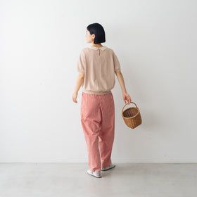 MAGALI ループバックコットン オーガンジー襟カットソー