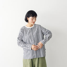 UNIVERSAL TISSU タイプライター ストライプ バーバーワーキングシャツ