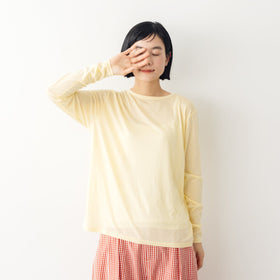 【SALE】 me. flow cotton silk ロングスリーブT