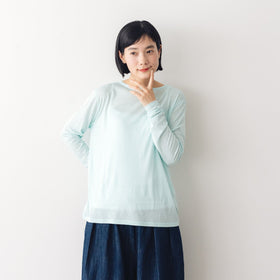 【SALE】 me. flow cotton silk ロングスリーブT