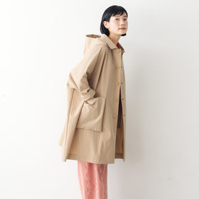 atelier naruse コットンナイロンタフタフーデットコート