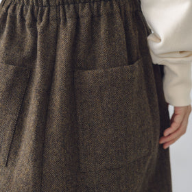 atelier naruse ブリティッシュウールツイード ワイドルーズパンツ