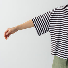 atelier naruse コットンボーダーカットソー(半袖)