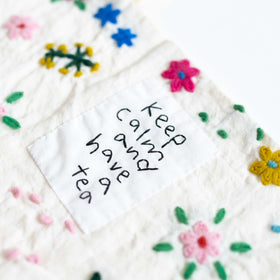 pot and tea 毛糸刺繍バッグ