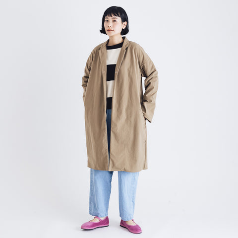 MUYA Nylon livery coat tailored collar