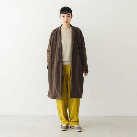 MUYA Nylon Livery Coat tailored collar