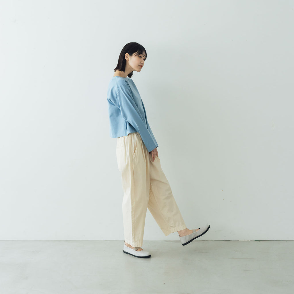 【SALE】gicipi PETROLIO クロップド丈 ボートネックカットソー