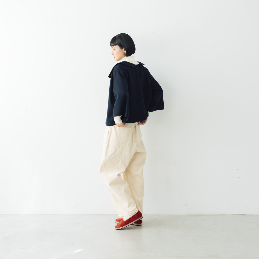 Koton オーガニックコットン コーデュロイeaseテーパードパンツ エクリュ