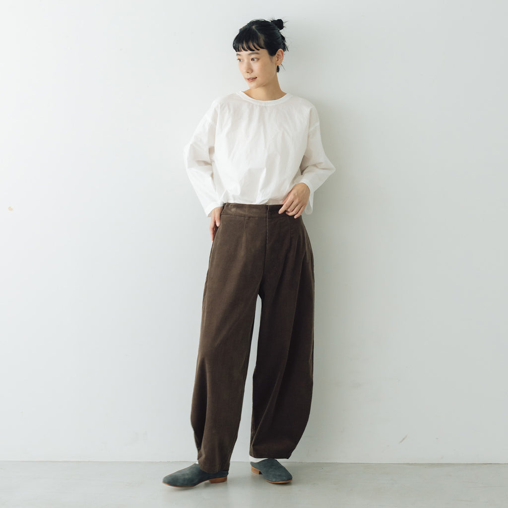 fruits of life コーデュロイバレルパンツ