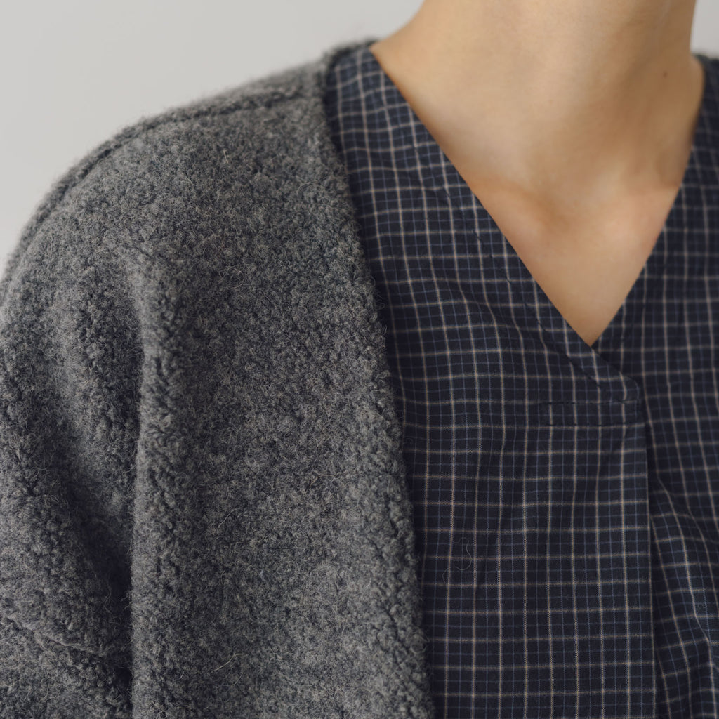 MUYA Wool pile Relax cardigan