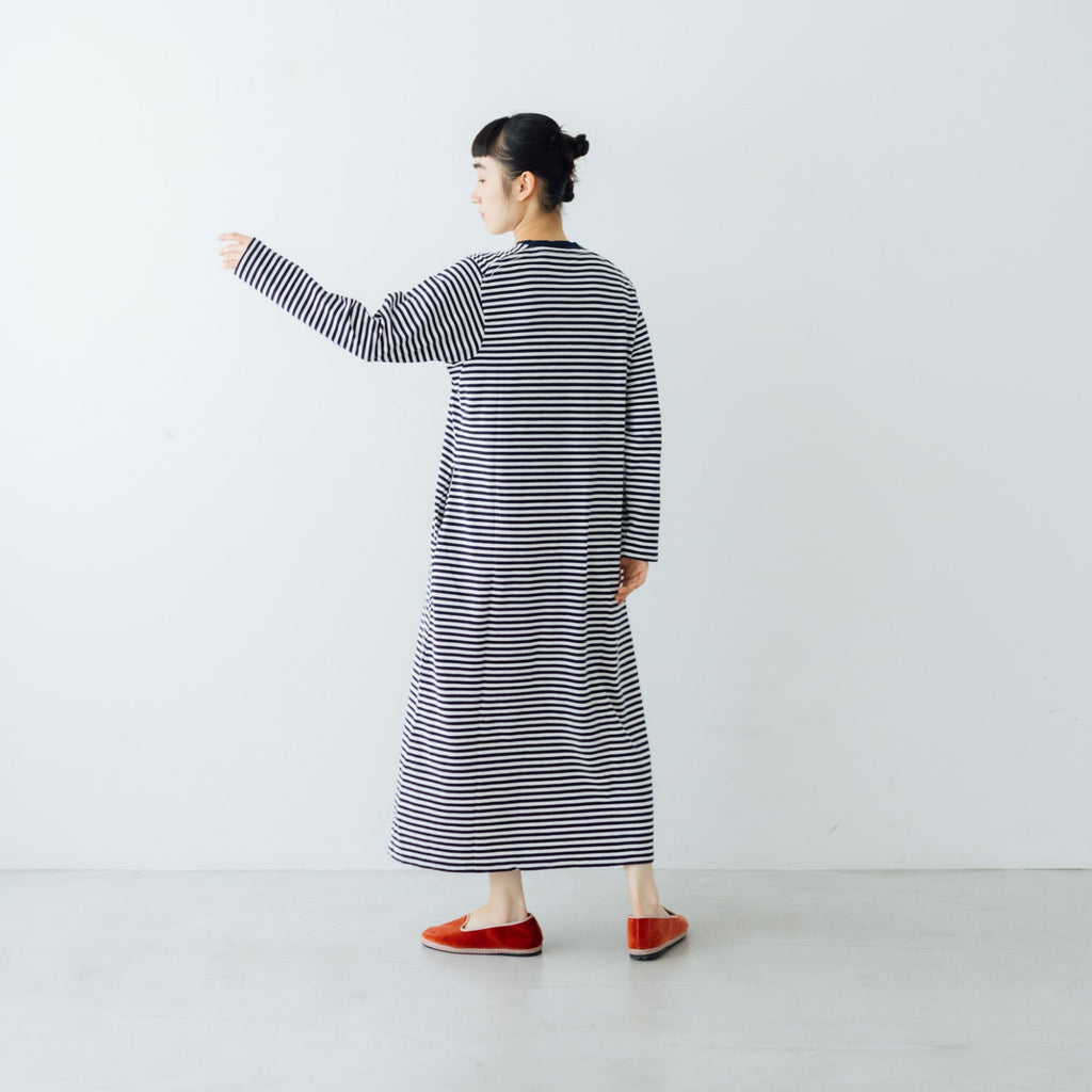 YAECA ムラ糸Tシャツ ロングスリーブワンピース