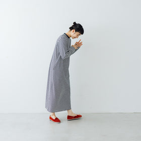 YAECA ムラ糸Tシャツ ロングスリーブワンピース