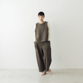 āta  圧縮ウールパンツ ブラウン