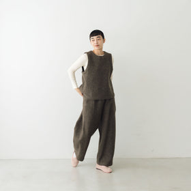 āta  圧縮ウールパンツ ブラウン