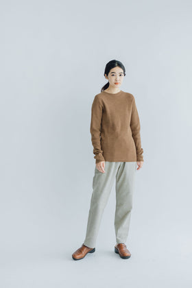 F/style ホールガーメントのリブ編みウールニット