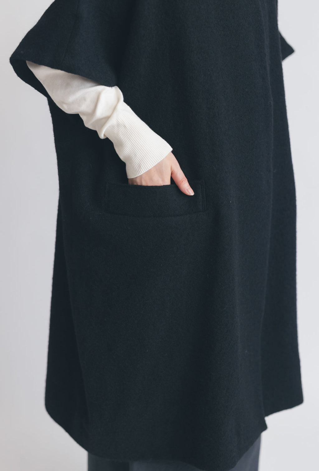 Atelier d’antan Turk ウール ショートスリーブ コート