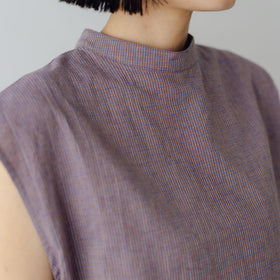 Atelier d’antan Pigott コットンリネン スリーブレスシャツ