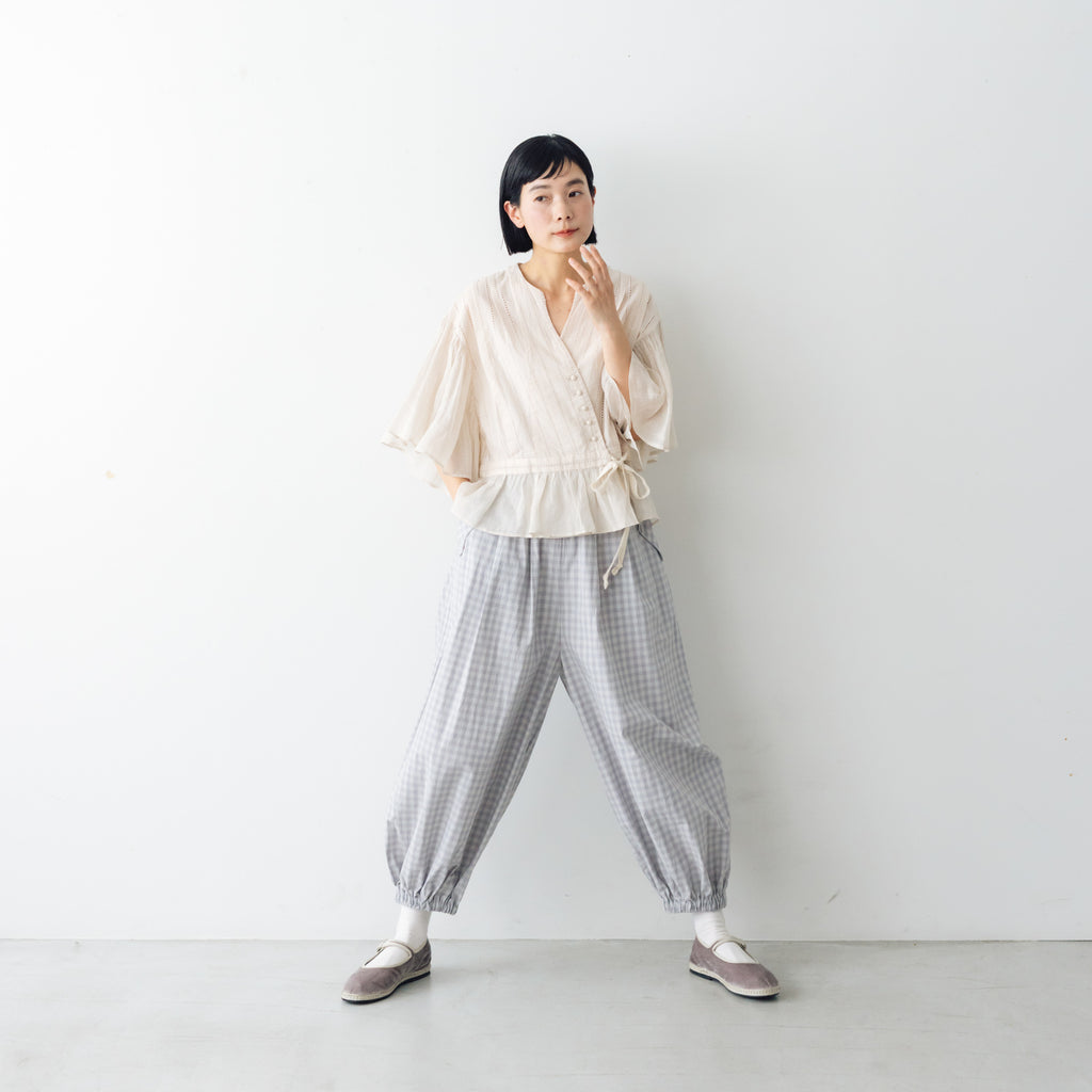 MAGALI コットンレース カシュクールブラウス