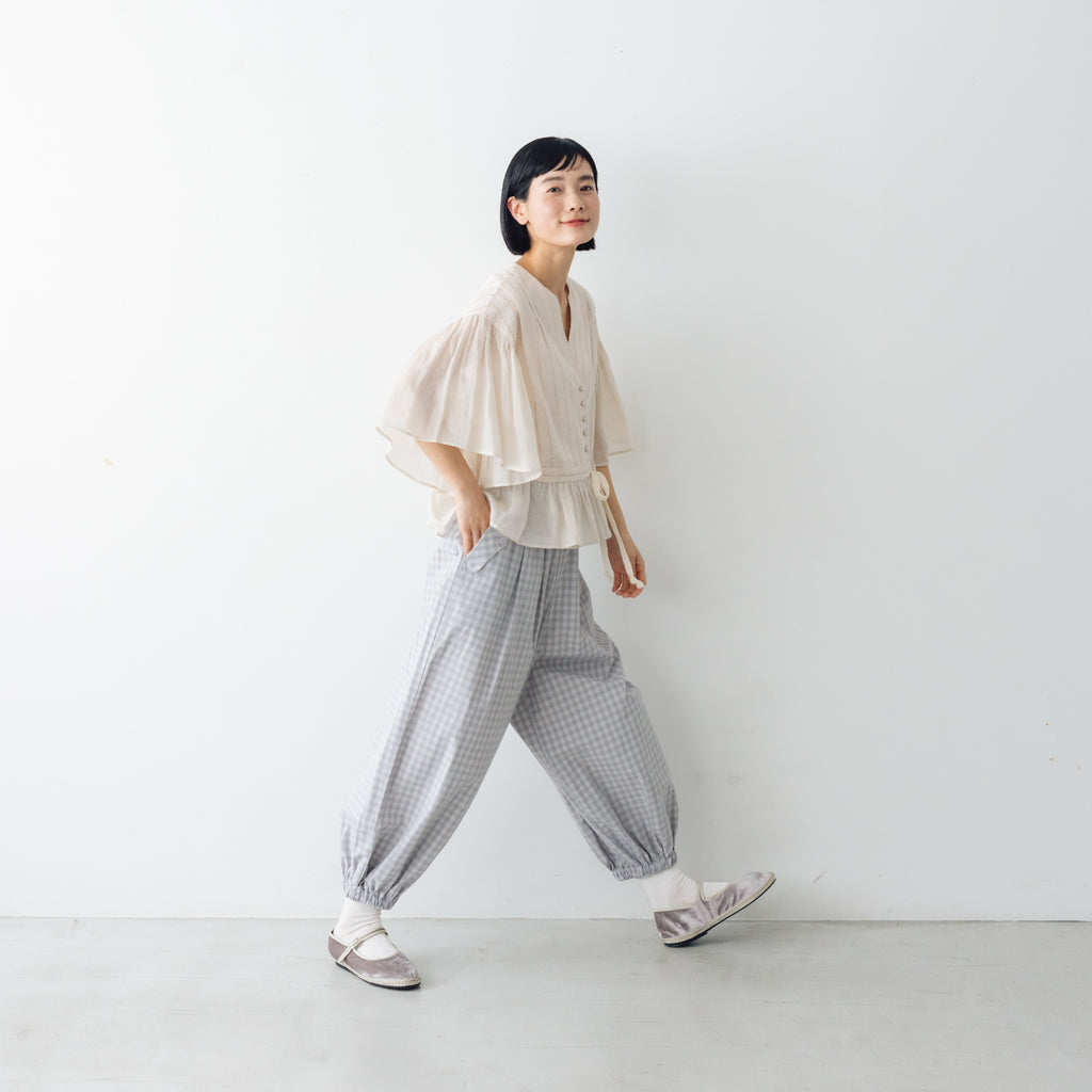 MAGALI コットンレース カシュクールブラウス