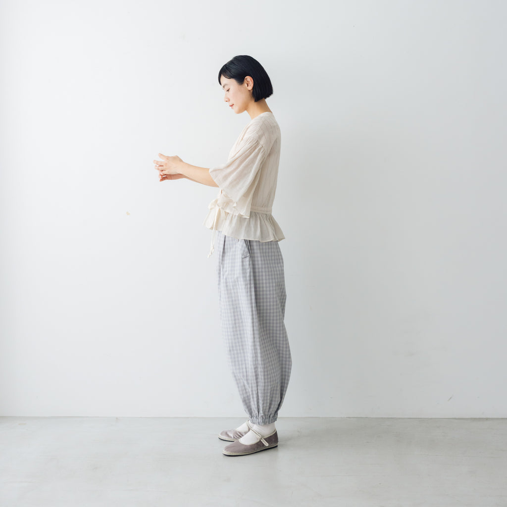 MAGALI コットンレース カシュクールブラウス