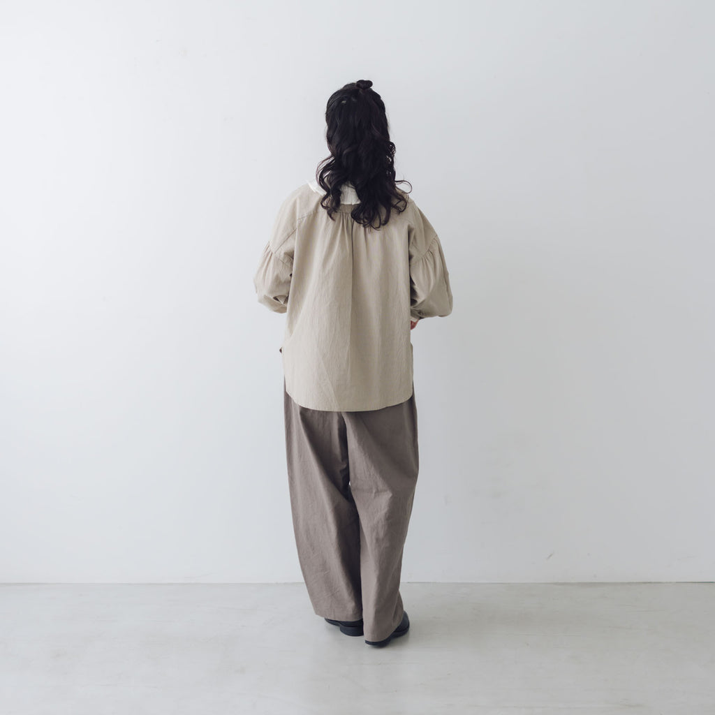 MAGALI オーガニックコットン 襟フリルブラウス