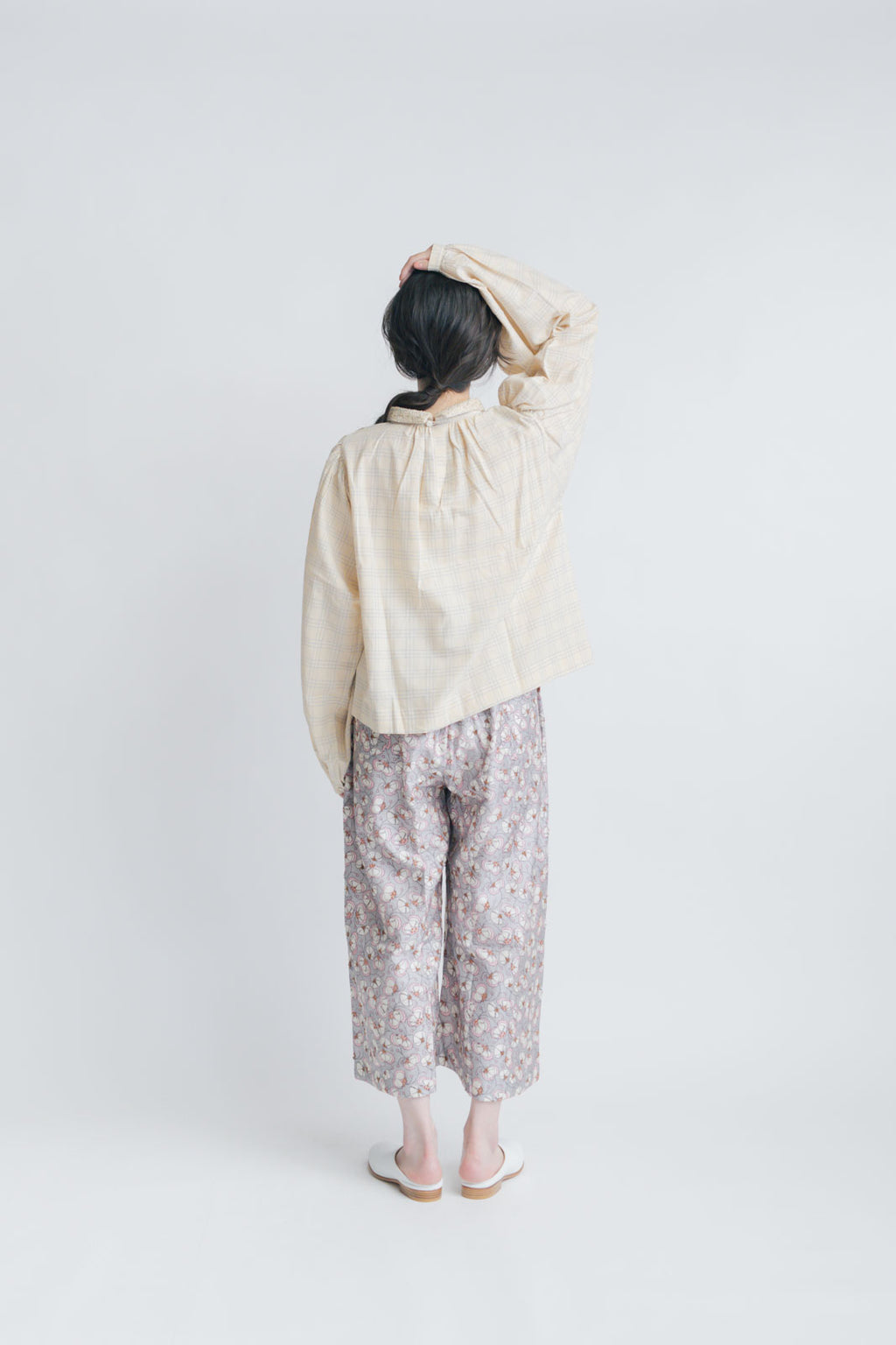 BUNON エンブロイダリー カラーブラウス（チェック）
