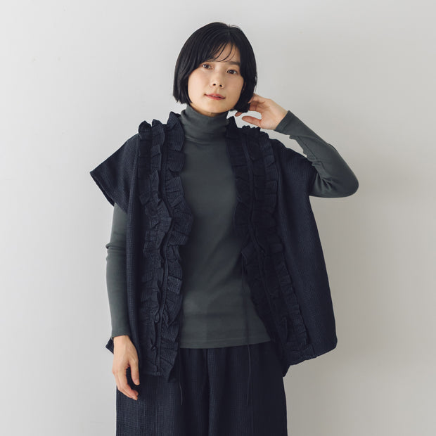 BUNON フリルジレ ウールワッフル
