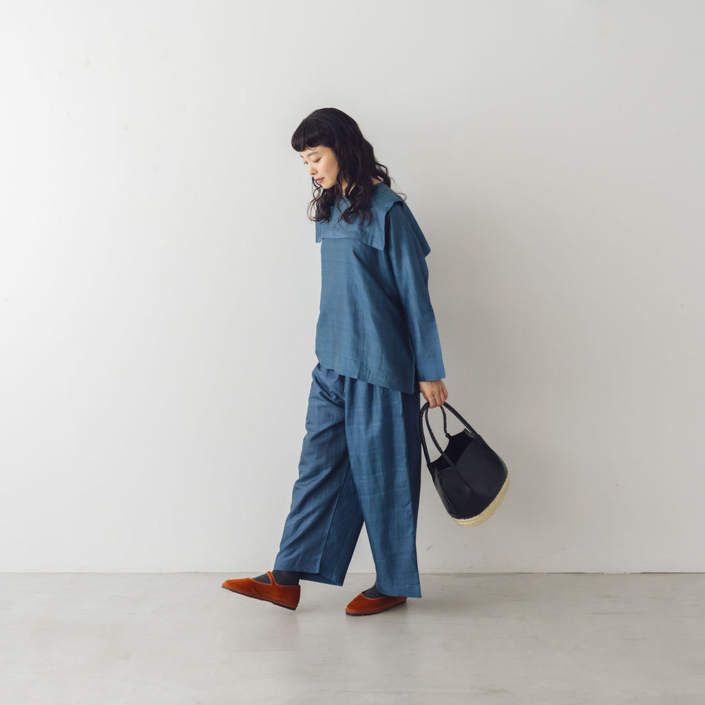 BUNON ワイドベルトパンツ