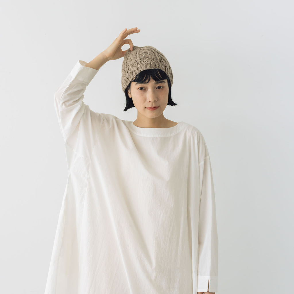 yourwear カシミヤケーブルニットキャップ