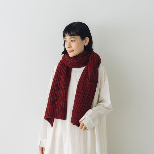 yourwear カシミヤリブステッチストール